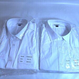 NWT Cintas White Dress Shirts Size 18 Regular